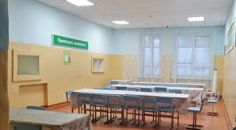 школьная столовая.